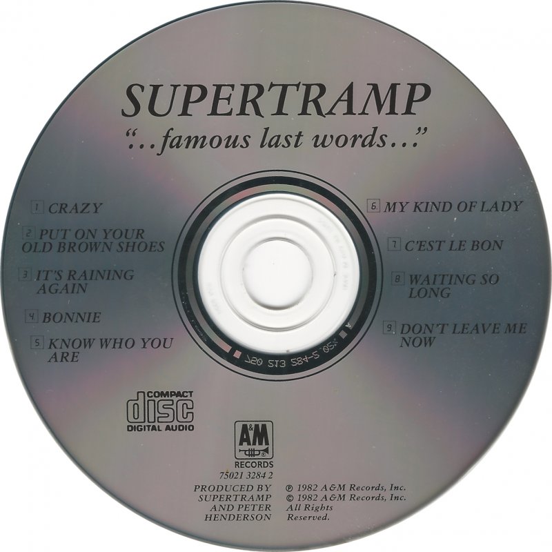 Supertramp  Famous Last Words : CD